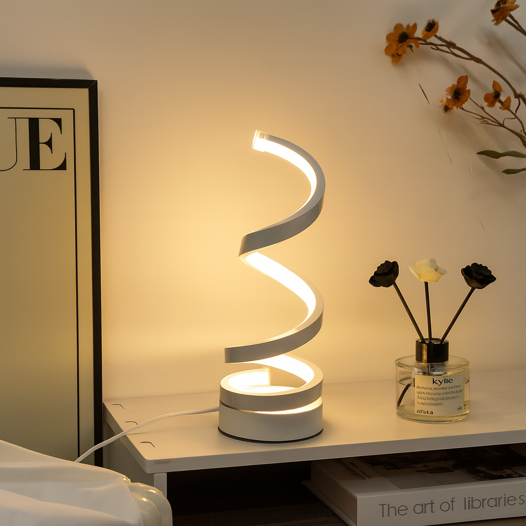 Lampe de chevet / Lampe de Bureau en Forme Spirale
