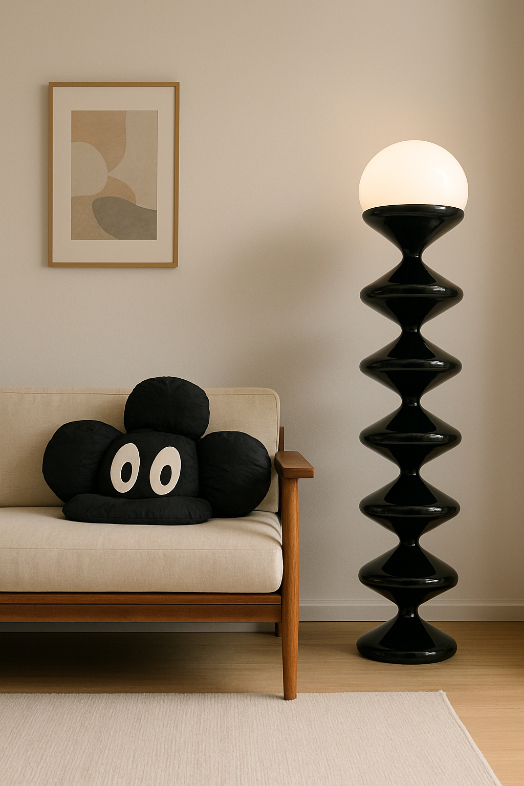 Lampadaire Sculptural Acrylique- 120 cm