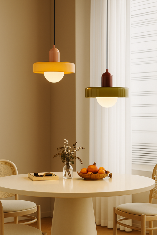 Lampe Suspendue Moderne en Verre Coloré