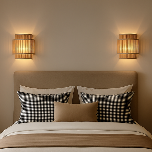 Applique Murale en Rotin Tissé