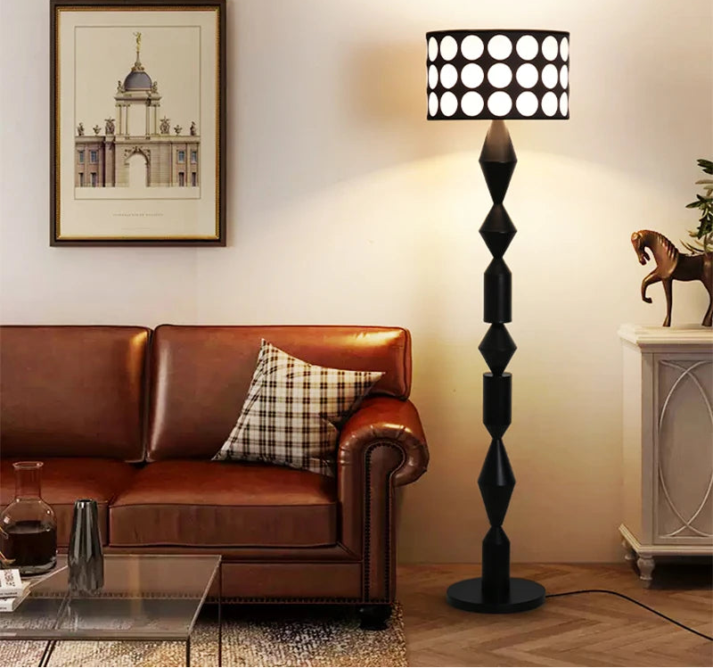 Lampadaire/Lampe de Sol Design Motifs Polka