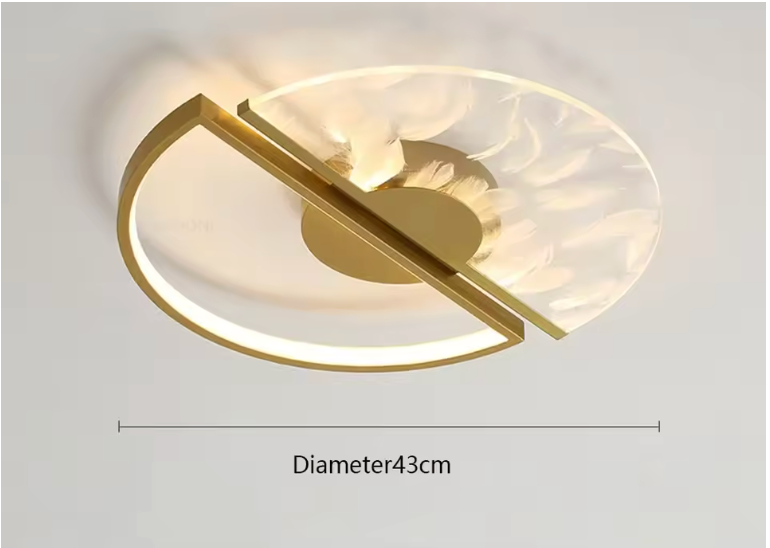 Plafonnier LED Moderne Doré 43/53cm