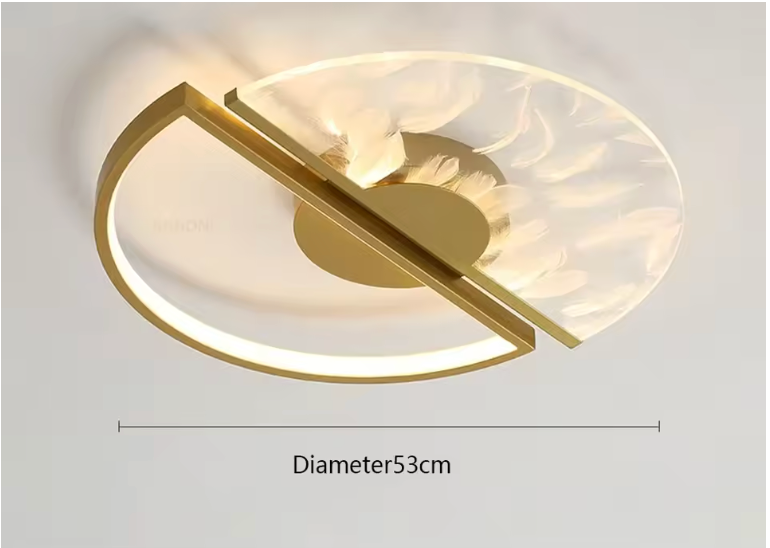 Plafonnier LED Moderne Doré 43/53cm