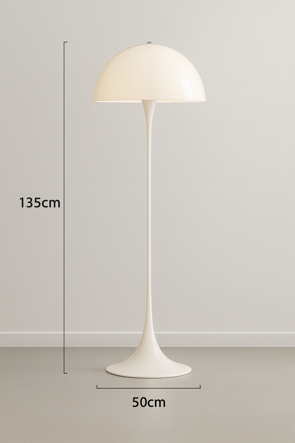 Lampadaire / Lampe de Sol en Forme Champignon -H135cm