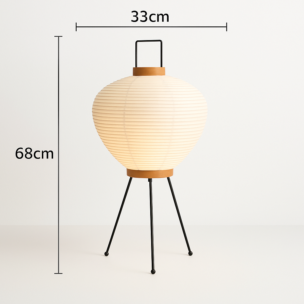 Lampadaire / Lampe de Sol Japonais Wabi Sabi