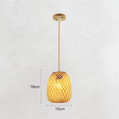 Lampe Suspendue / Suspension en Bambou Tissé