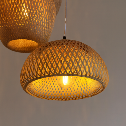 Lampe Suspendue / Suspension en Bambou Tissé