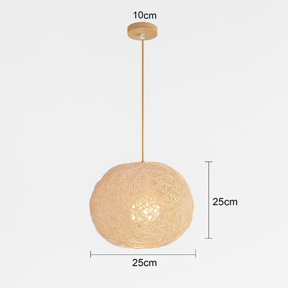 Lampe Suspendue / Suspension en Bambou Tissé