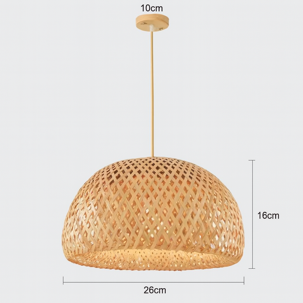 Lampe Suspendue / Suspension en Bambou Tissé