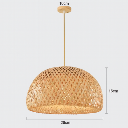 Lampe Suspendue / Suspension en Bambou Tissé