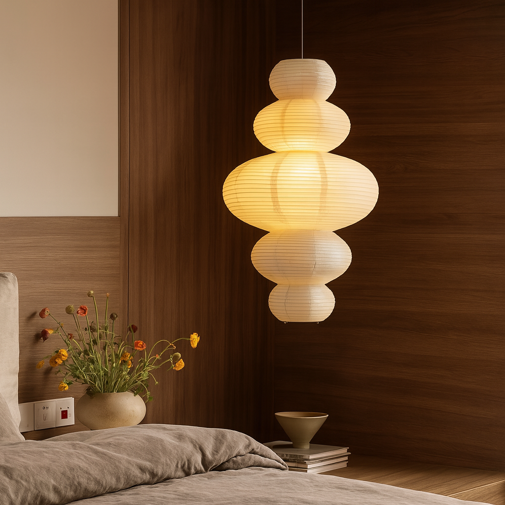 Lampe Suspendue / Suspension en Papier de Riz Multicouche