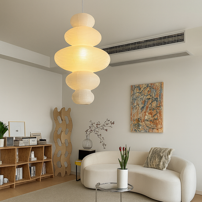 Lampe Suspendue / Suspension en Papier de Riz Multicouche