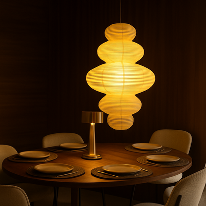 Lampe Suspendue / Suspension en Papier de Riz Multicouche