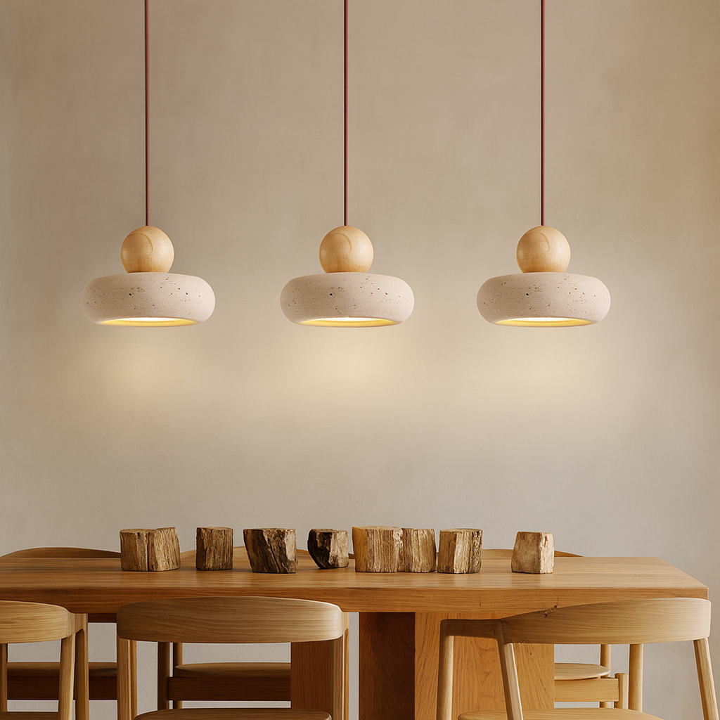 Lampe Suspendue / Suspension Vintage en Pierre d’Agate Naturelle