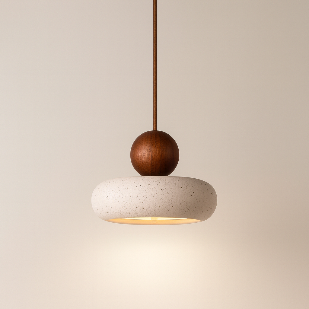 Lampe Suspendue / Suspension Vintage en Pierre d’Agate Naturelle