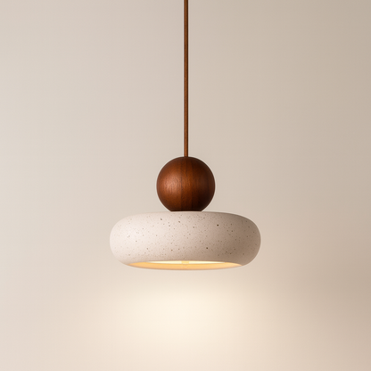 Lampe Suspendue / Suspension Vintage en Pierre d’Agate Naturelle