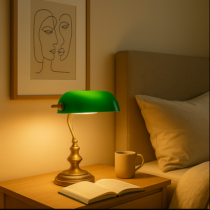 Lampe de Bureau Banker Vintage Verte