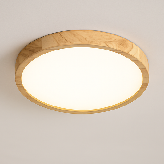 Plafonnier LED Moderne Grain de Bois 30/40 cm