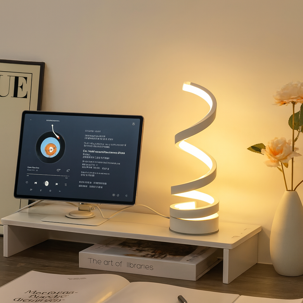 Lampe de chevet / Lampe de Bureau en Forme Spirale