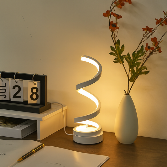 Lampe de chevet en forme Spirale
