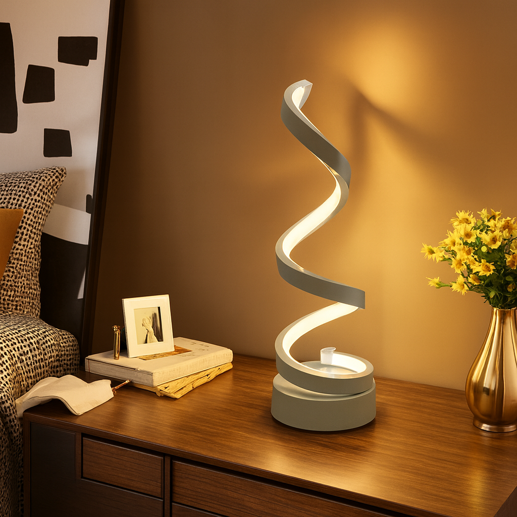 Lampe de chevet / Lampe de Bureau en Forme Spirale