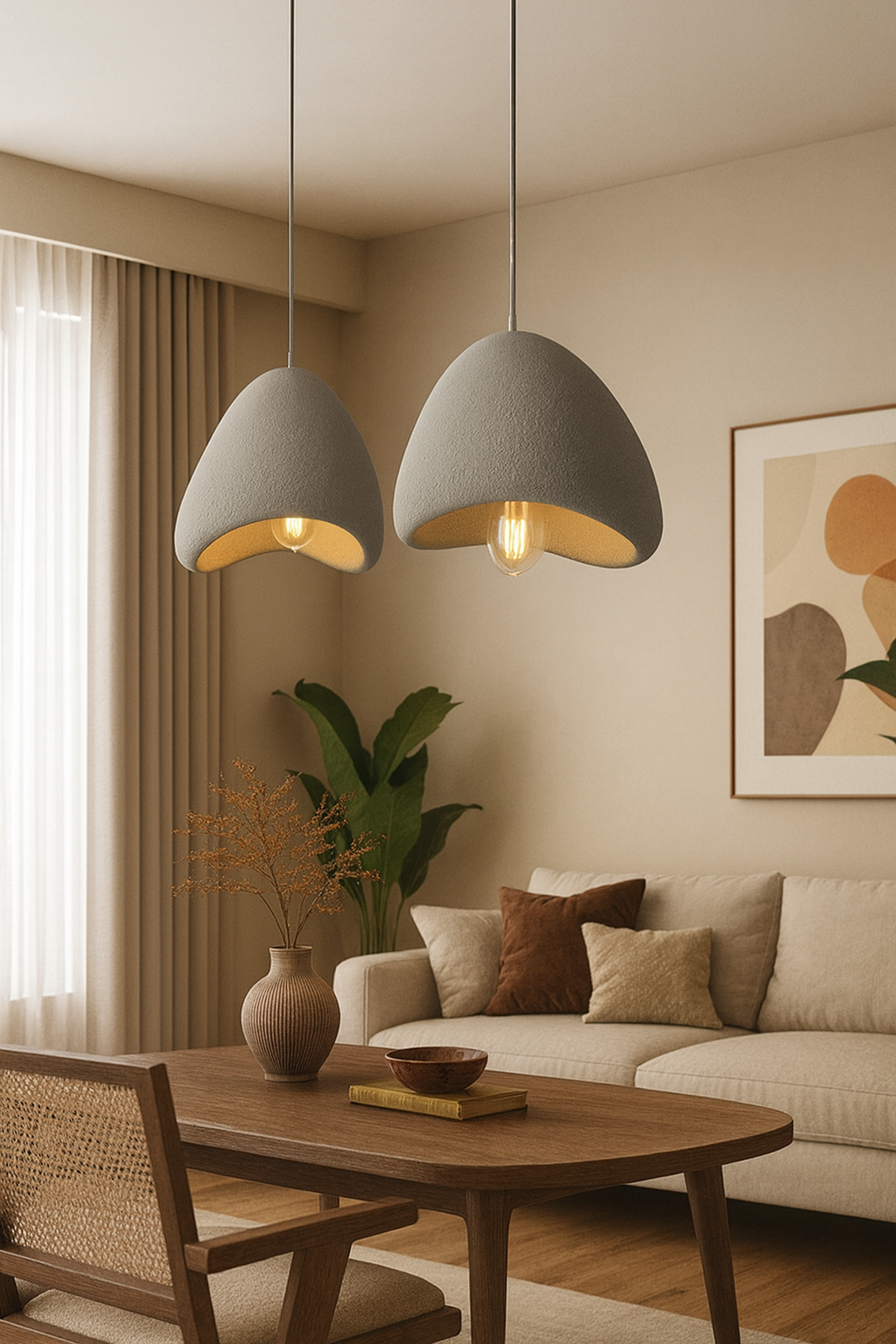 Lampe suspendue / Suspension Nordique Wabi Sabi