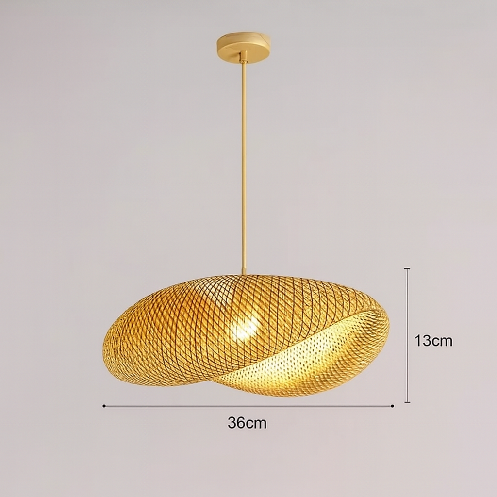 Lampe Suspendue / Suspension en Bambou Tissé