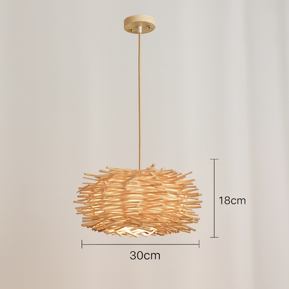 Lampe Suspendue / Suspension en Bambou Tissé
