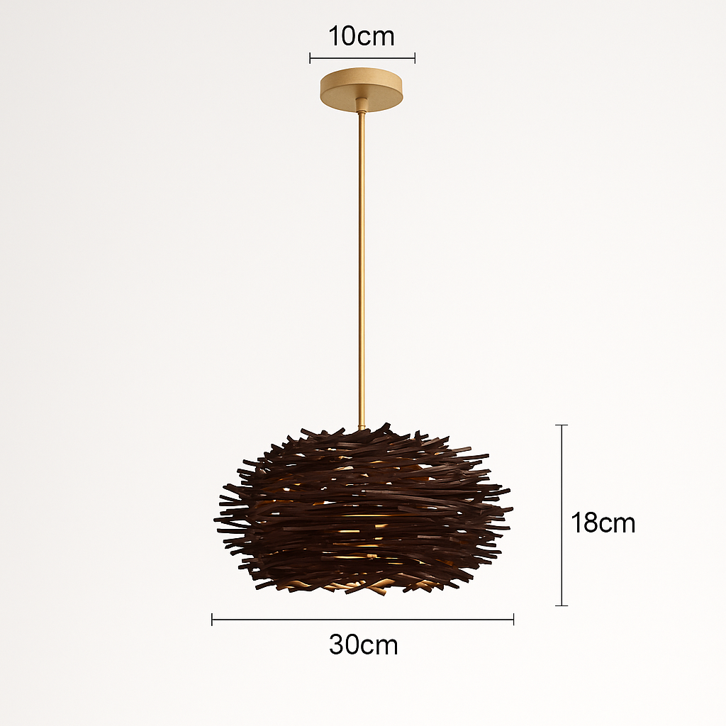 Lampe Suspendue / Suspension en Bambou Tissé