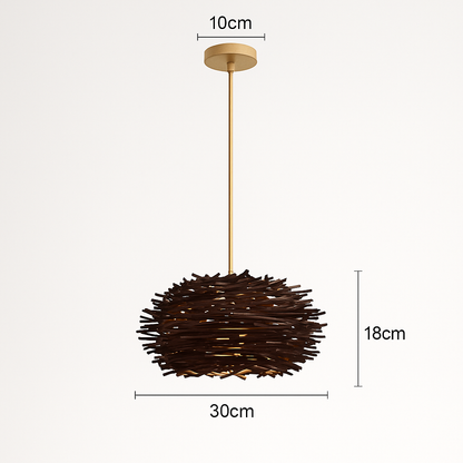 Lampe Suspendue / Suspension en Bambou Tissé