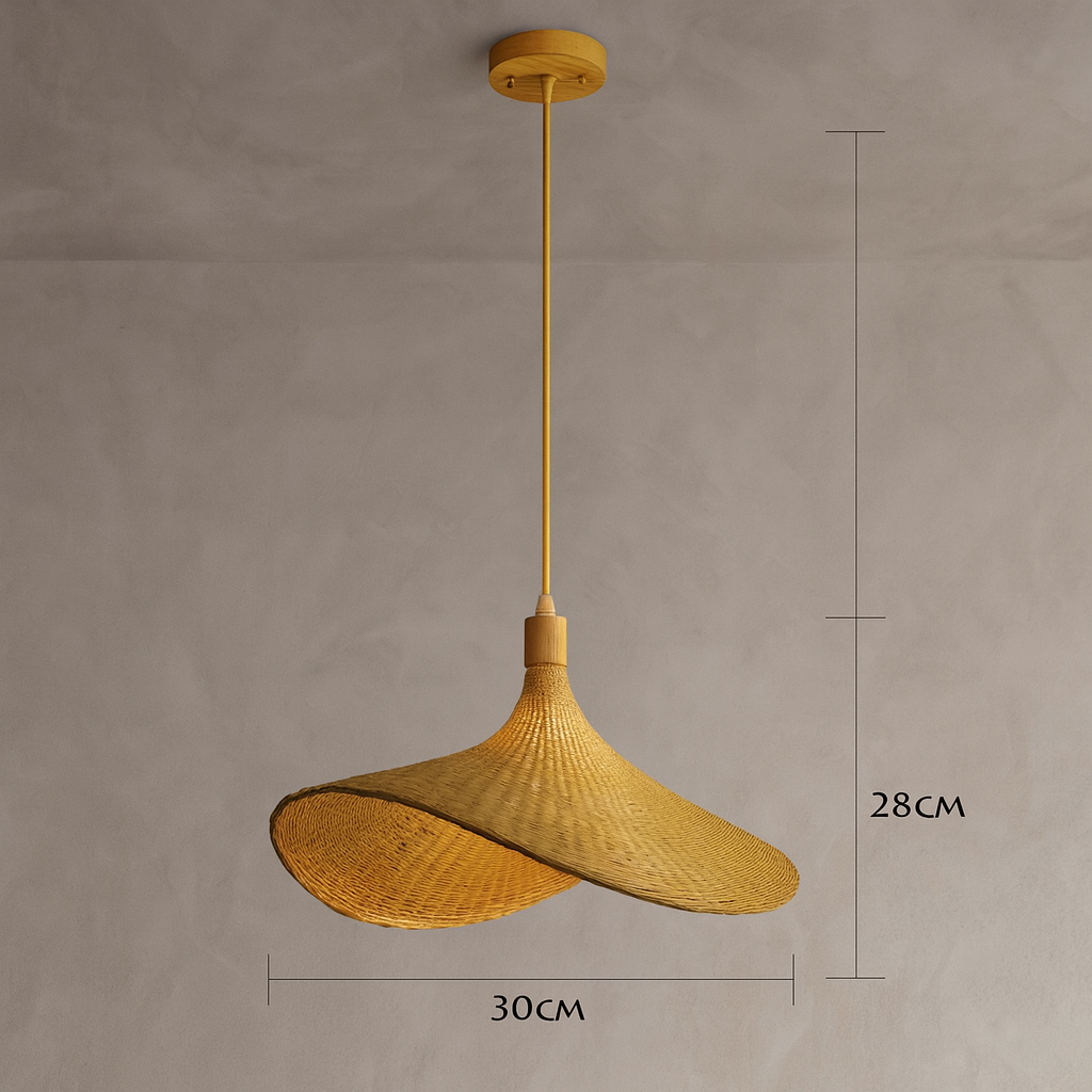 Lampe Suspendue / Suspension en Bambou Tissé