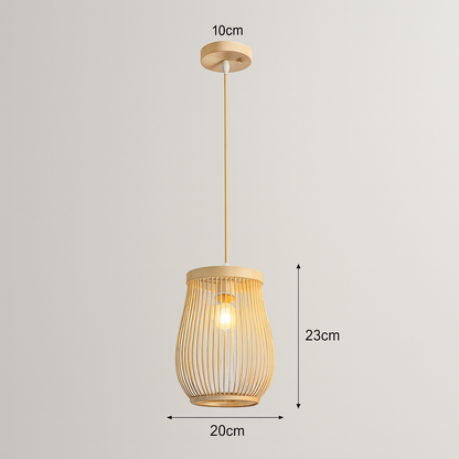 Lampe Suspendue / Suspension en Bambou Tissé