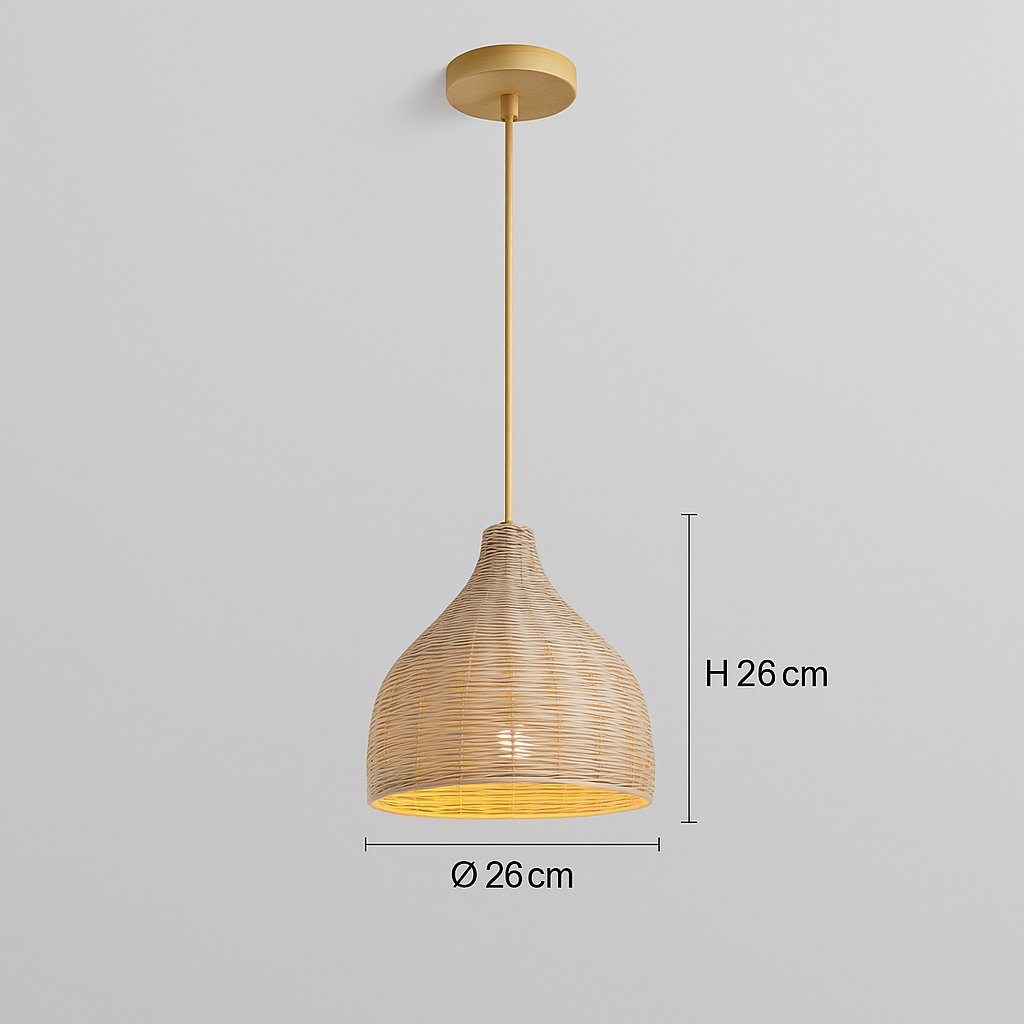 Lampe Suspendue / Suspension en Bambou Tissé