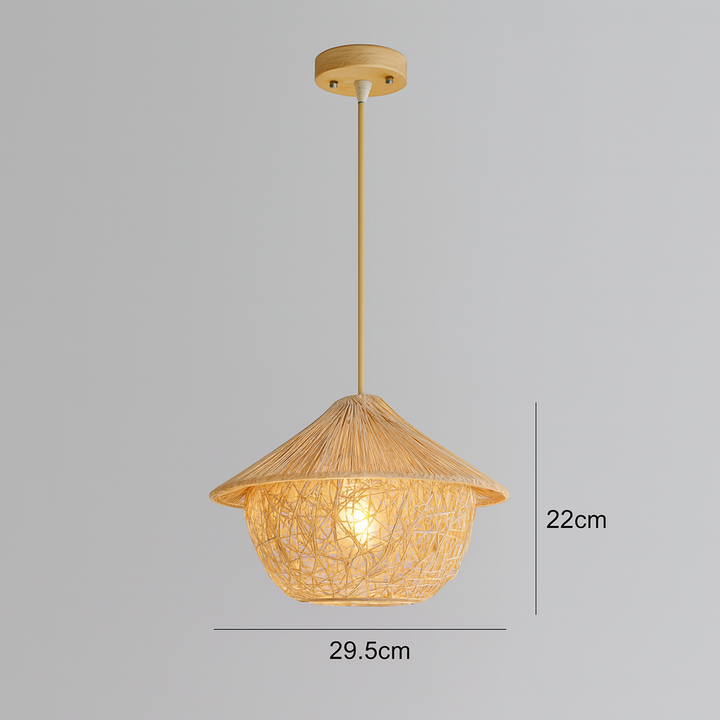 Lampe Suspendue / Suspension en Bambou Tissé