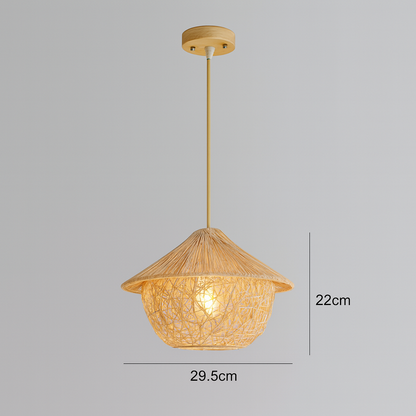 Lampe Suspendue / Suspension en Bambou Tissé