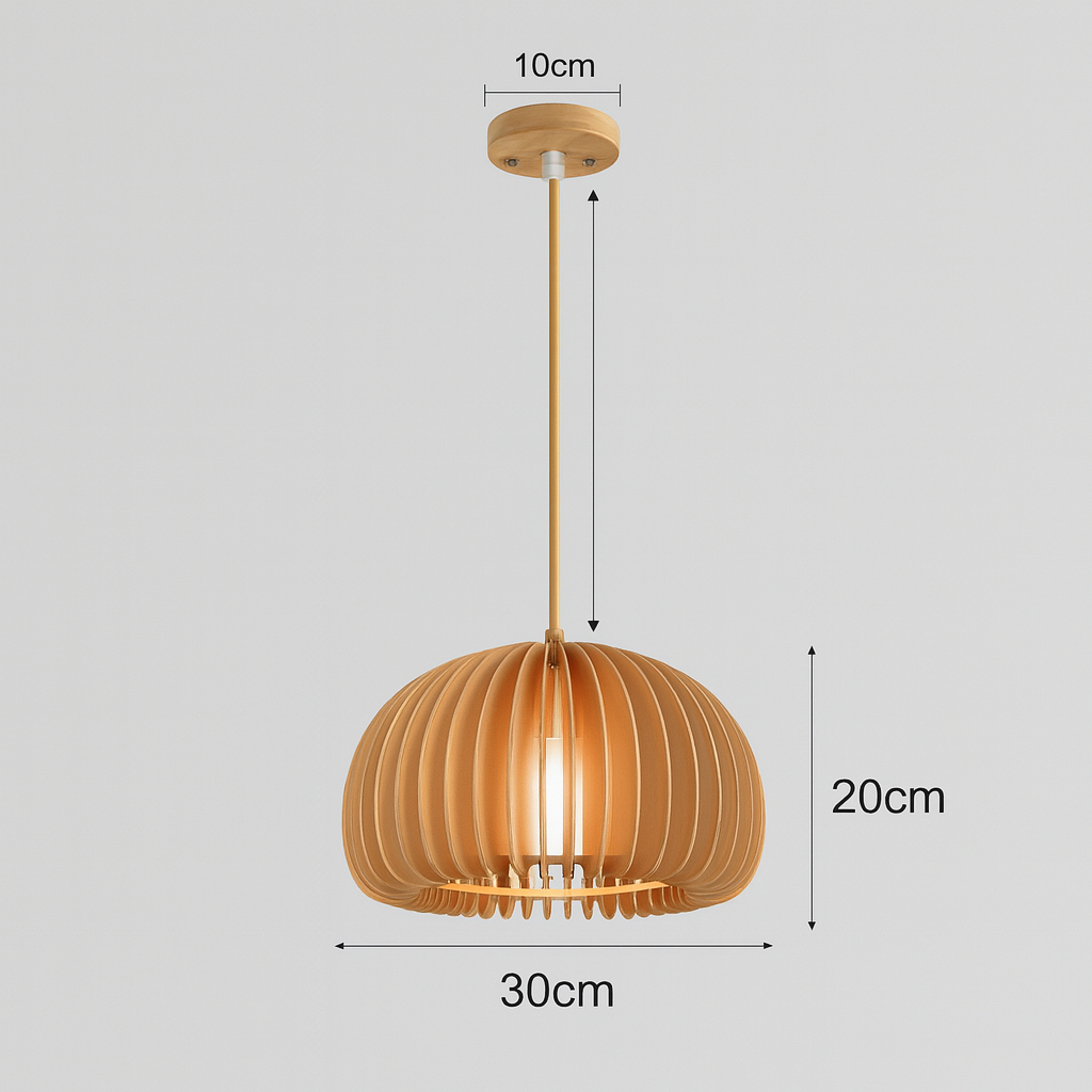Lampe Suspendue / Suspension en Bambou Tissé