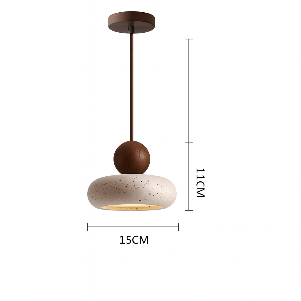 Lampe Suspendue / Suspension Vintage en Pierre d’Agate Naturelle