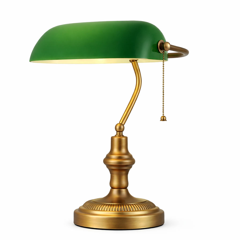 Lampe de Bureau / Lampe de table Banker Vintage Verte