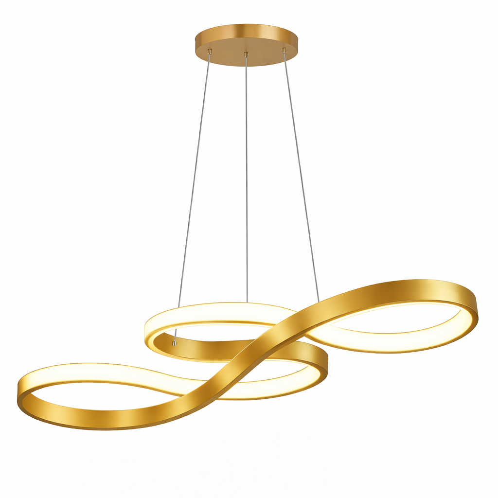 Lampe LED Suspendue/ Suspension Moderne Design Ondulé 75/92cm