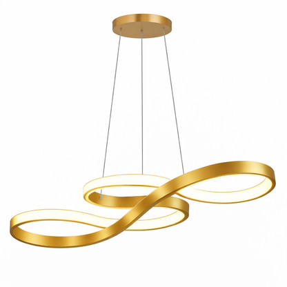 Lampe LED Suspendue/ Suspension Moderne Design Ondulé 75/92cm