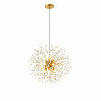 Lampe Suspendue / Suspension Boule de feu en Cristal