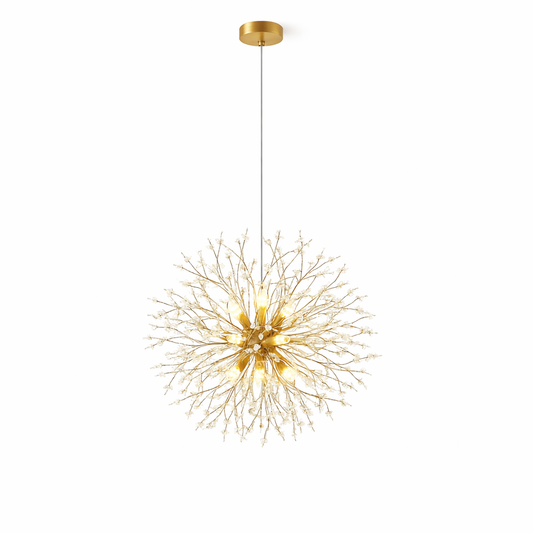 Lampe Suspendue / Suspension Boule de feu en Cristal