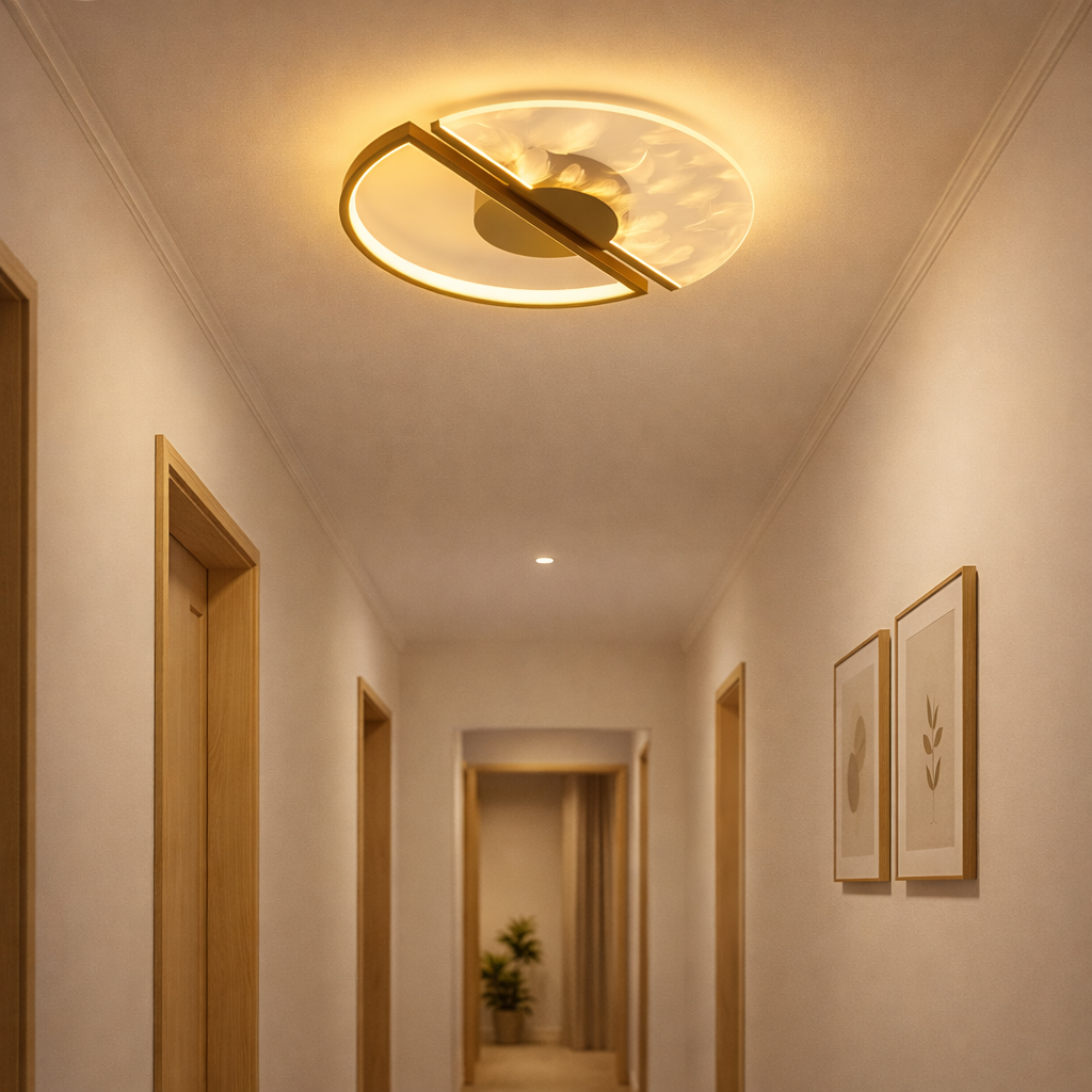 Plafonnier LED Moderne Doré 43/53cm