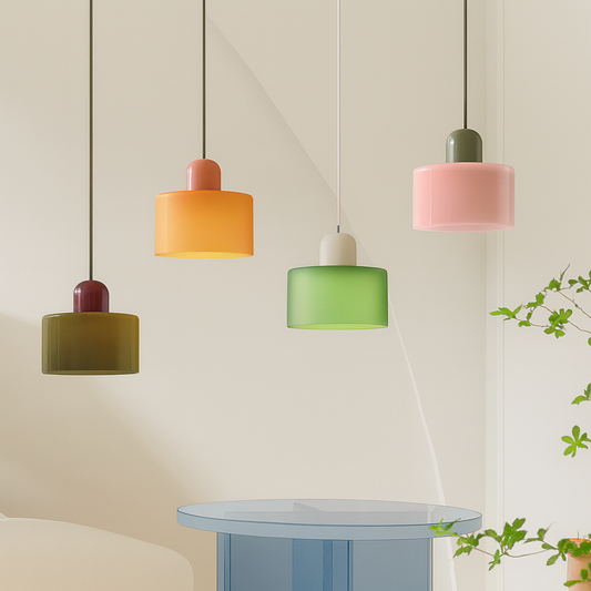 Lampe Suspendue Design en Verre Colorés