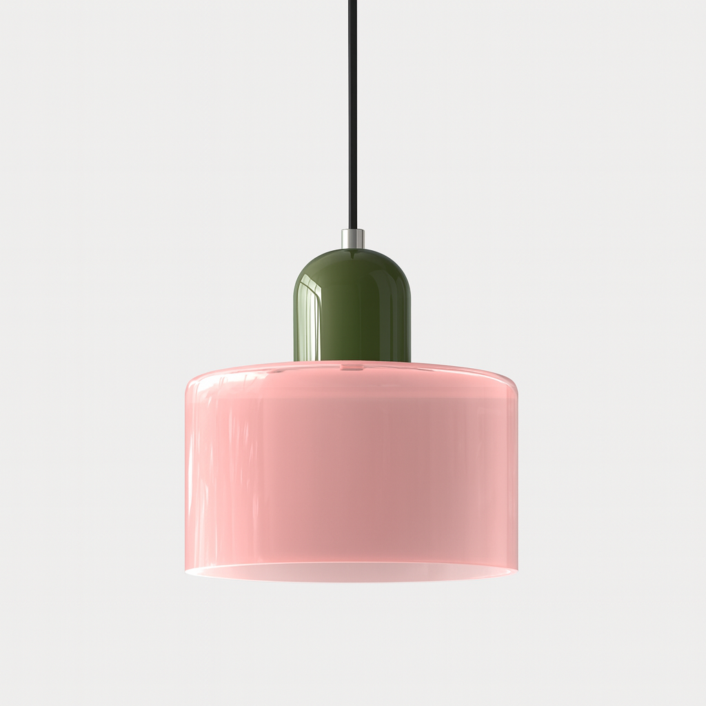Lampe Suspendue/ Suspension Design en Verre Colorés