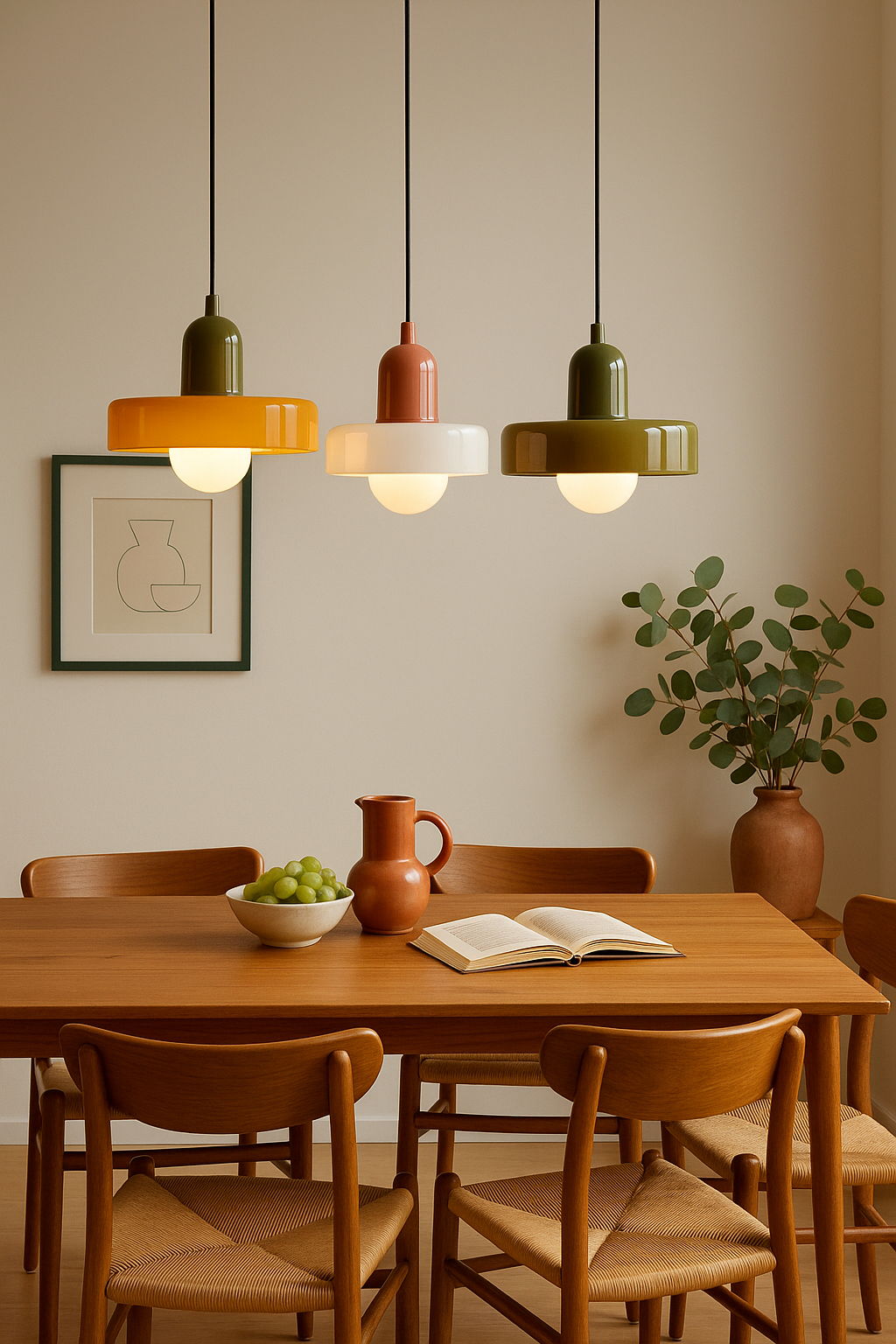 Lampe Suspendue / Suspension Moderne en Verre Coloré