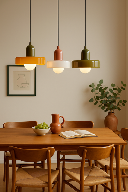 Lampe Suspendue / Suspension Moderne en Verre Coloré