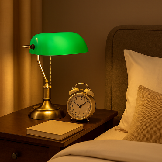 Lampe de Bureau Banker Vintage Verte