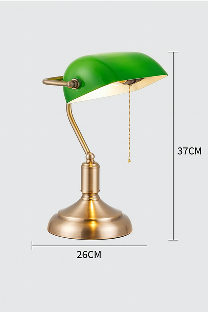 Lampe de Bureau Banker Vintage Verte