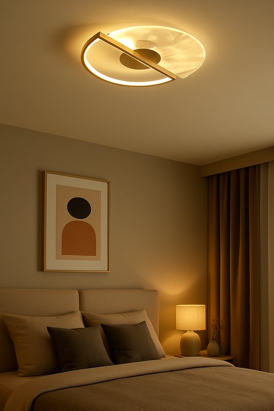 Plafonnier LED Moderne Doré 43/ 53cm